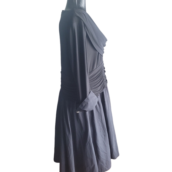 Laura Plus Black Evening Gown with Beaded Neckline 16W - Picture 5 of 9